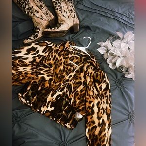 Cheetah print blouse